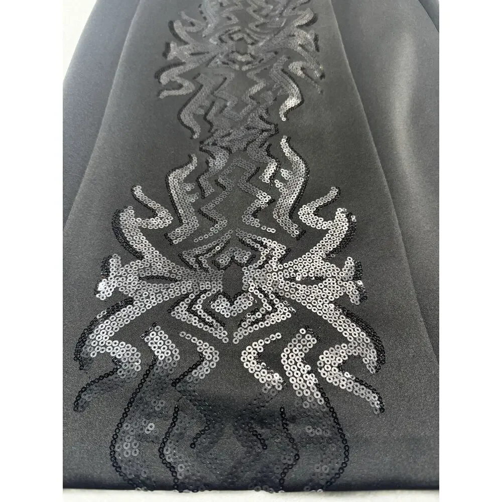 Maggy London Black Sequined Sheath Dress Size 10 NWT Holiday Cocktail MSRP 148